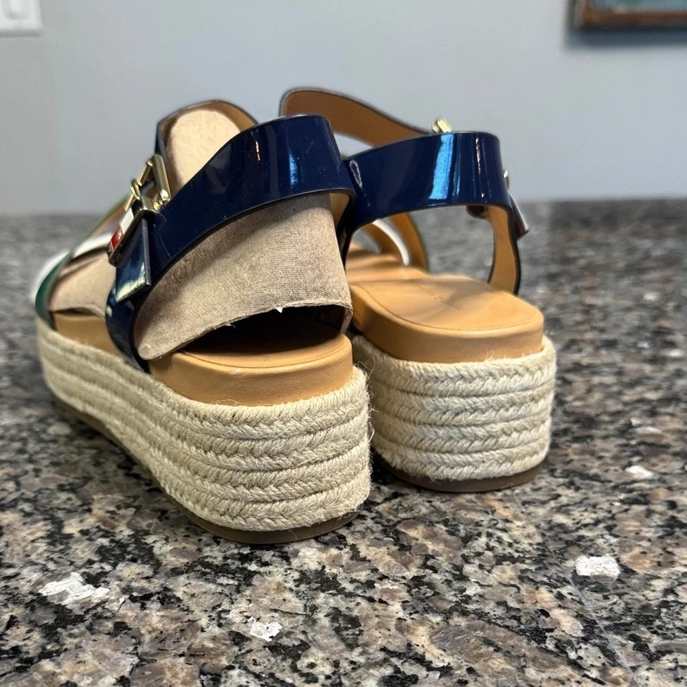 Tommy Hilfiger Navy, Green, and White Espadrilles